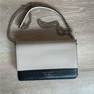Kate Spade Two-Tone Crossbody Bag in Black and Cream